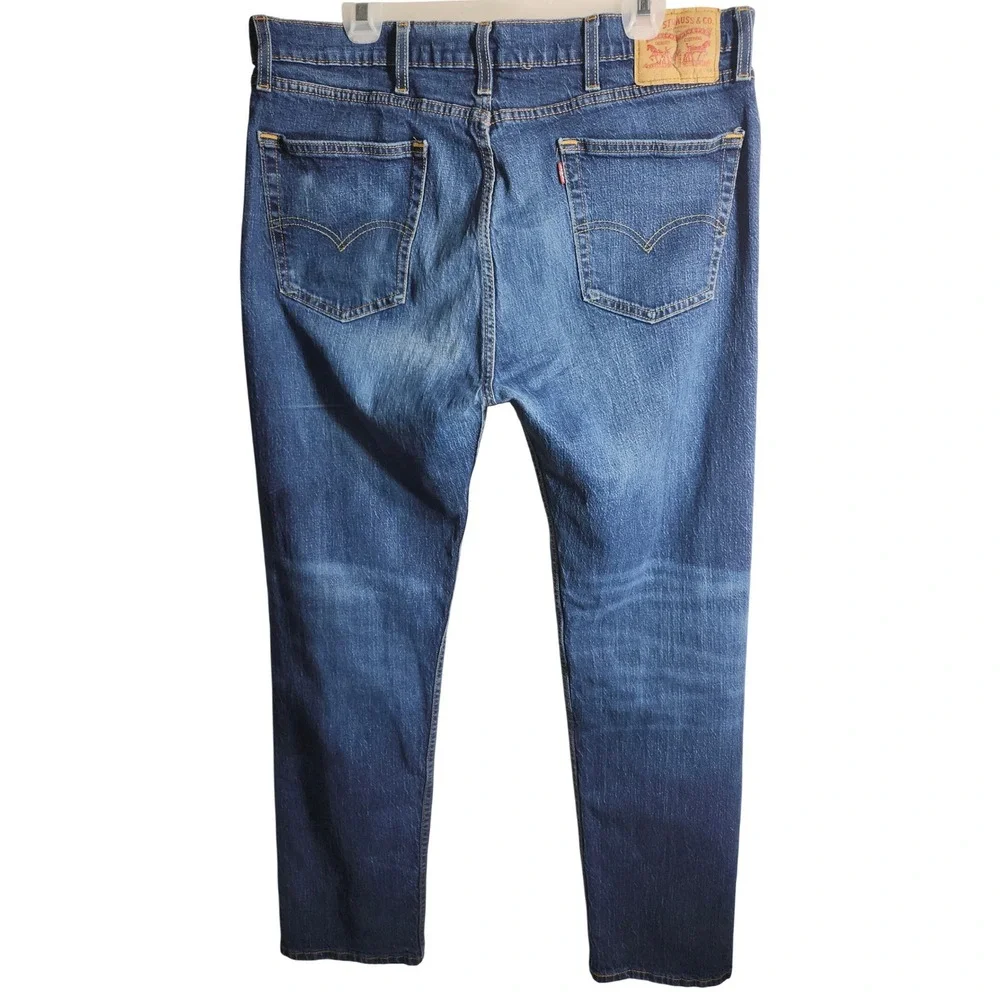 Levi Strauss 501 Original Fit Mens Jeans Dark Wash Button‎ Fly W38 L33
